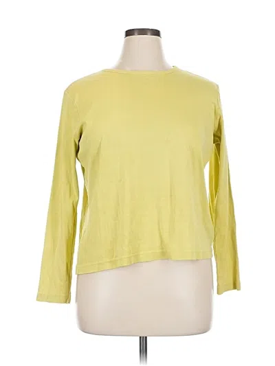 Pre-owned New York And Company 3/4 Sleeve T-shirt In Yellow
