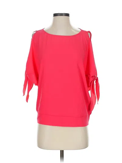Pre-owned New York And Company 3/4 Sleeve Top Pink Boatneck Tops