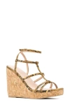 New York And Company Abla Platform Wedge Sandal In Yellow