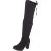 New York And Company Adora Womens Zip Up Pull On Over-the-knee Boots In Black