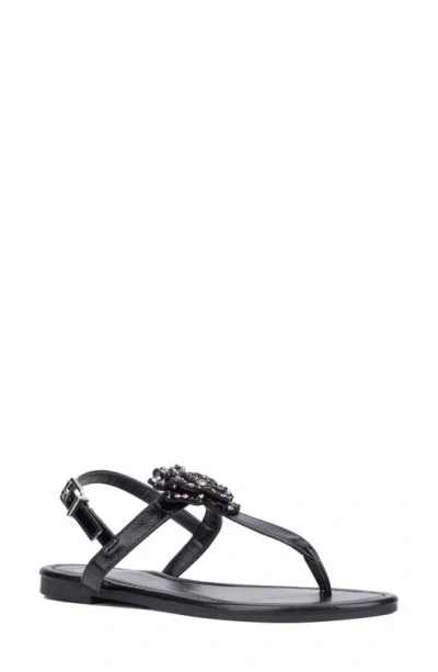 New York And Company Ailis Thing Toe Sandal In Black