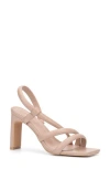 New York And Company Albina Asymmetrical Heeed Sandal In Beige