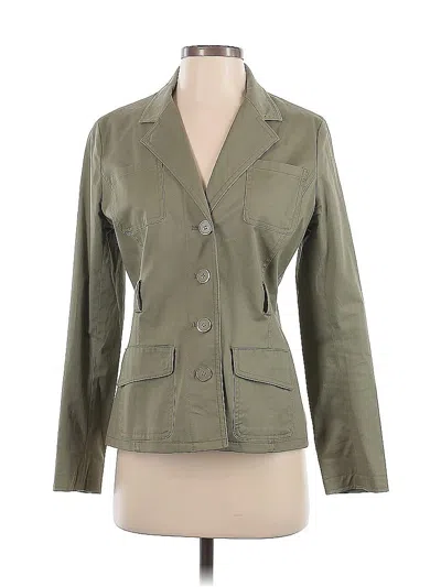 Pre-owned New York And Company Blazer Jacket In Green