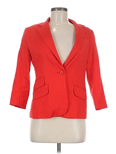 Pre-owned New York And Company Blazer Jacket In Red