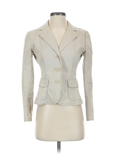 Pre-owned New York And Company Blazer Jacket In White