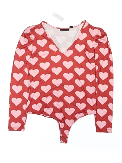 New York And Company Bodysuit In Red