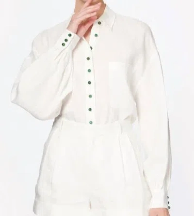 Pre-owned New York And Company Cami Nyc Belkis Turquoise Top In White - Size S