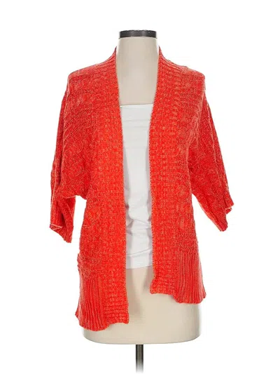 Pre-owned New York And Company Cardigan Sweater In Orange