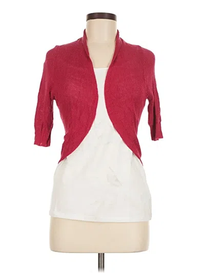 Pre-owned New York And Company Cardigan Sweater In Red