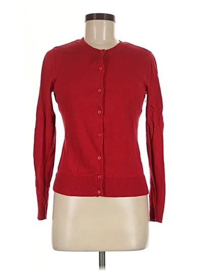Pre-owned New York And Company Cardigan Sweater In Red