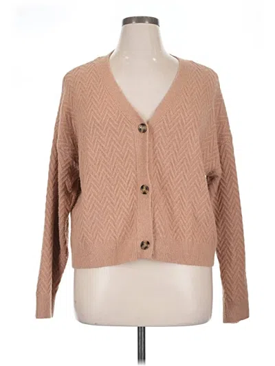 Pre-owned New York And Company Cardigan Sweater In Tan