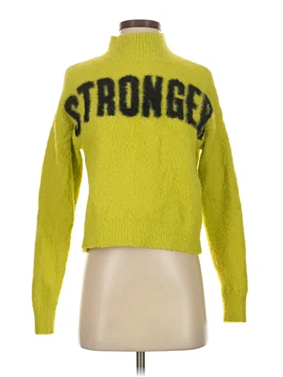 Pre-owned New York And Company Cardigan Sweater In Yellow