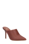 New York And Company Carlette Snake Embossed Heeled Mule In Cognac