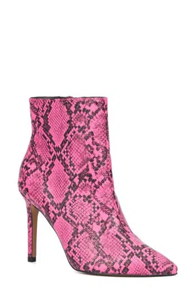 New York And Company Carmen Side Zip Bootie In Pink