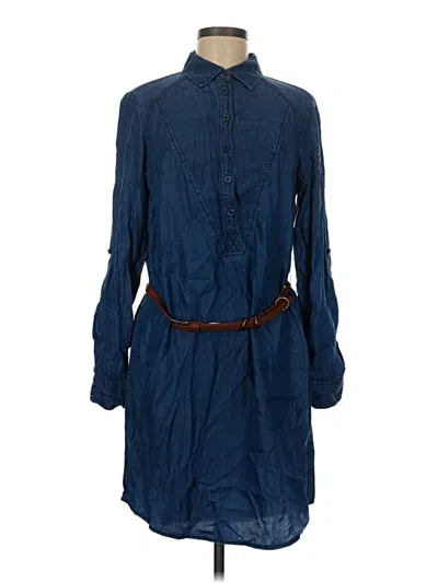 New York And Company Casual Dress In Blue
