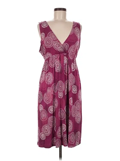 Pre-owned New York And Company Casual Dress In Burgundy