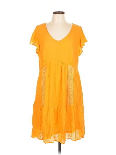 Pre-owned New York And Company Casual Dress In Orange
