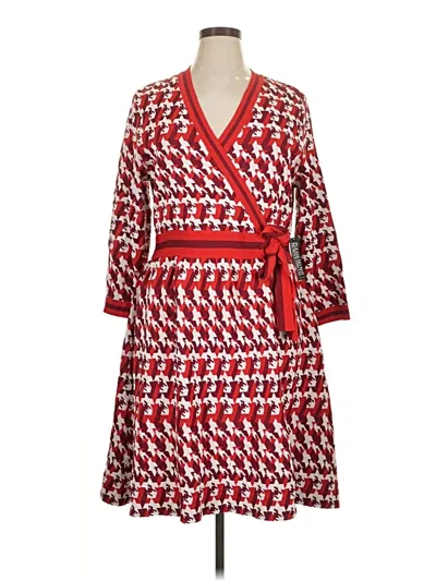 New York And Company Casual Dress In Red