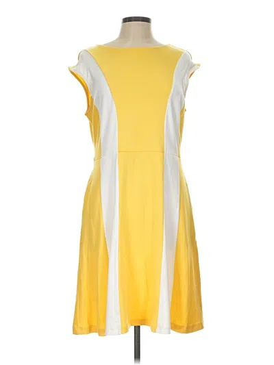 Pre-owned New York And Company Casual Dress In Yellow