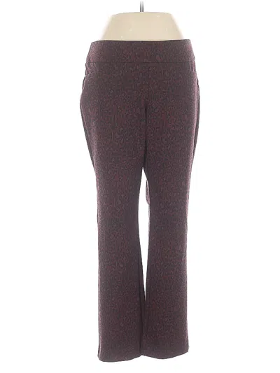 Pre-owned New York And Company Casual Pants In Burgundy