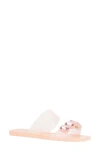 New York And Company Chantalle Jeweled Slide Sandal In Blush