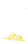 New York And Company Chantalle Jeweled Slide Sandal In Yellow