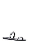 New York And Company Chava Rhinestone Jelly Sandal In Black