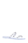 New York And Company Chava Rhinestone Jelly Sandal In Clear