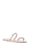 New York And Company Chava Rhinestone Jelly Sandal In Pink