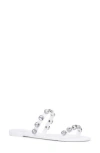 New York And Company Chava Rhinestone Jelly Sandal In White