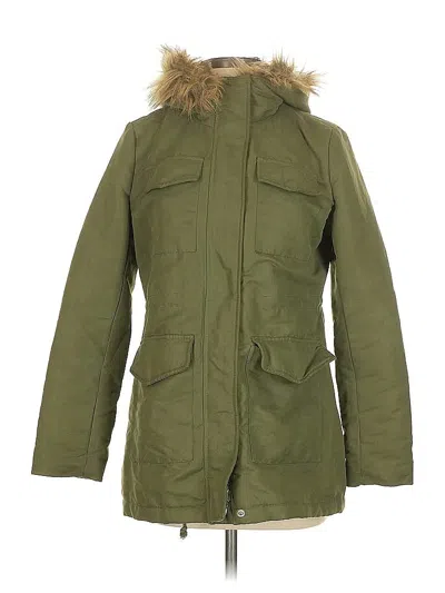 Pre-owned New York And Company Coat In Green