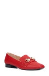 New York And Company Damara Horsebit Loafer In Red
