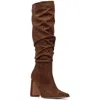 New York And Company Damaris Faux Suede Tall Boot In Green