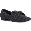 New York And Company Dominica Bow Loafer In Black/white