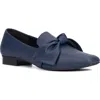 New York And Company Dominica Bow Loafer In Navy