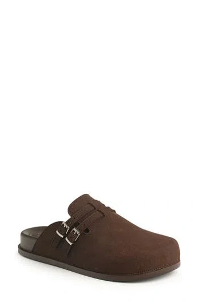 New York And Company Dulcy Double Buckl Clog In Brown