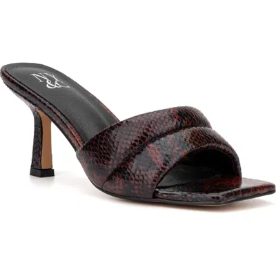 New York And Company Evelina Heeled Sandal In Burgundy