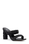 New York And Company Faina Ruched Strap Sandal In Black