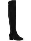 New York And Company Florence Womens Faux Suede Zipper Over-the-knee Boots In Black