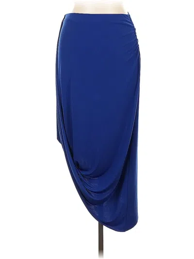 Pre-owned New York And Company Formal Skirt In Blue