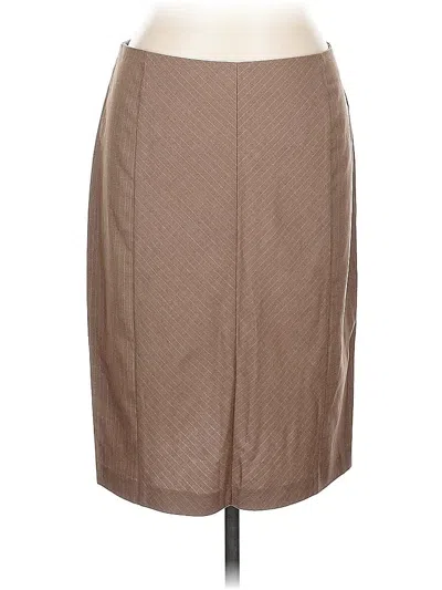 Pre-owned New York And Company Formal Skirt In Brown