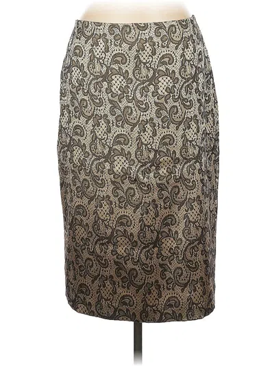 Pre-owned New York And Company Formal Skirt In Gold