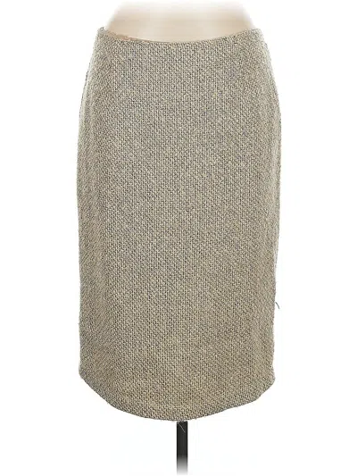 Pre-owned New York And Company Formal Skirt In Gold
