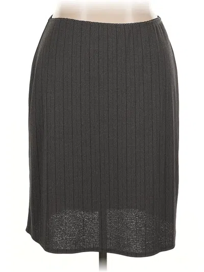 Pre-owned New York And Company Formal Skirt In Gray