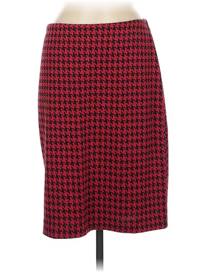 Pre-owned New York And Company Formal Skirt In Red