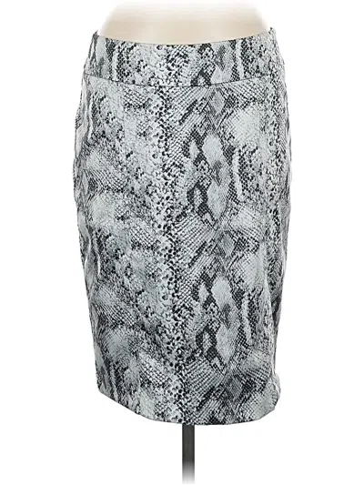 Pre-owned New York And Company Formal Skirt In Silver