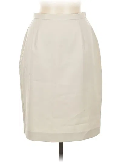 Pre-owned New York And Company Formal Skirt In White