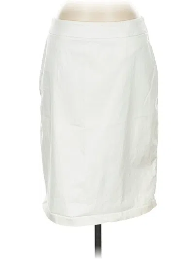 Pre-owned New York And Company Formal Skirt In White
