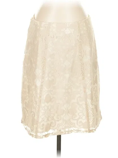 Pre-owned New York And Company Formal Skirt In White