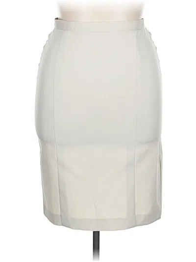 Pre-owned New York And Company Formal Skirt In White